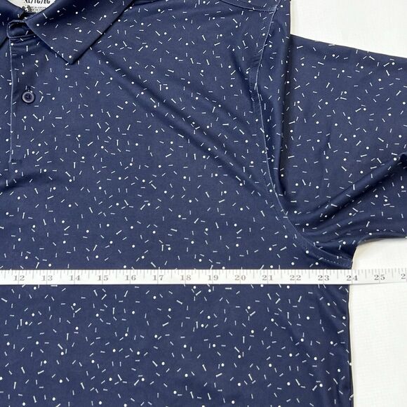 NEW Under Armour Golf Polo Shirt Blue Golf Ball Tee Print UPF 50 $90 Size XL - Picture 9 of 12